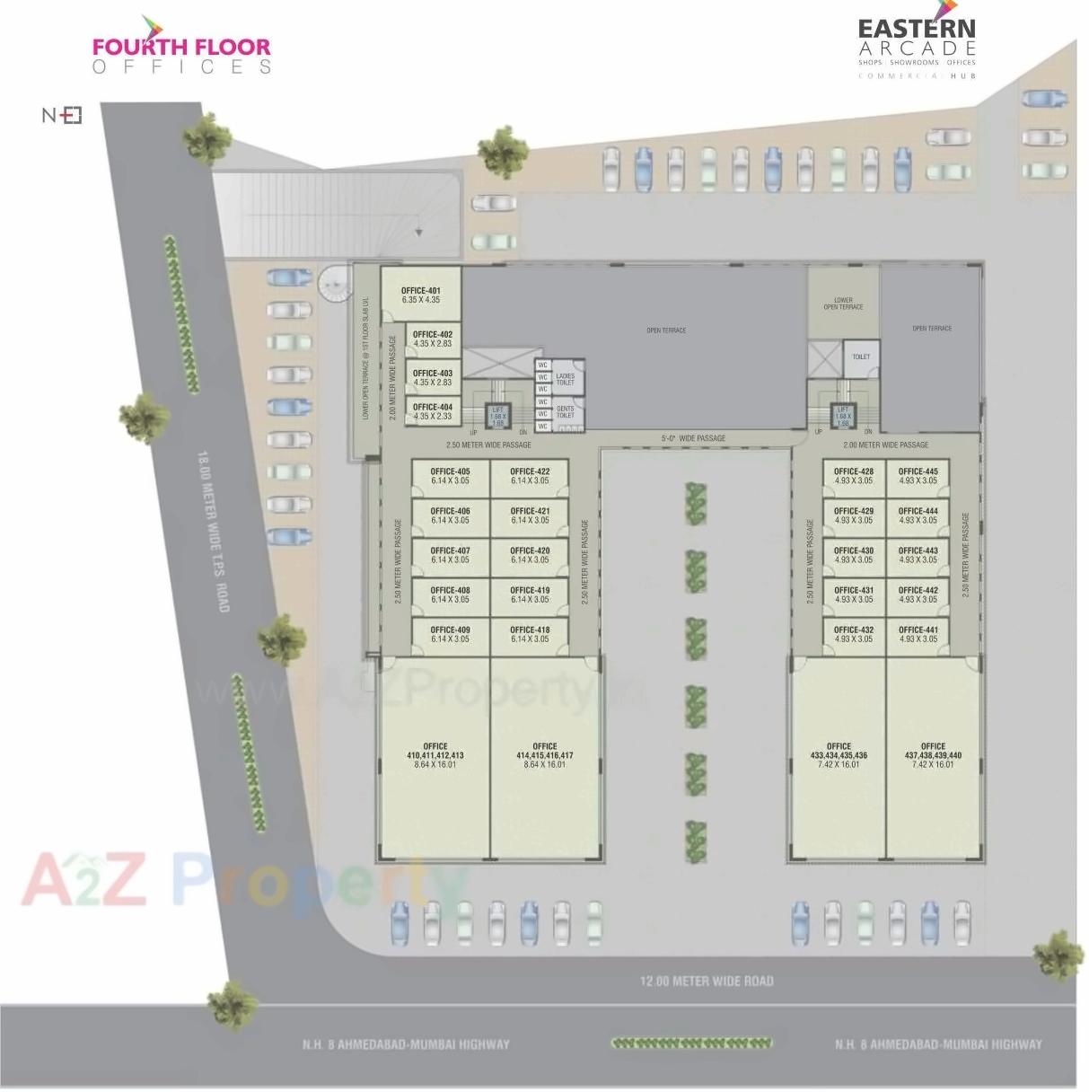Layout of real estate project Eastern Arcade located at Kapurai, Vadodara, Gujarat