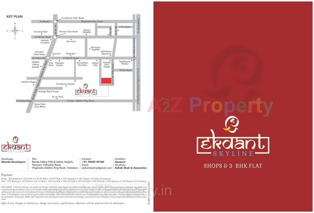 Layout of real estate project Ekdant Skyline located at Kapurai, Vadodara, Gujarat