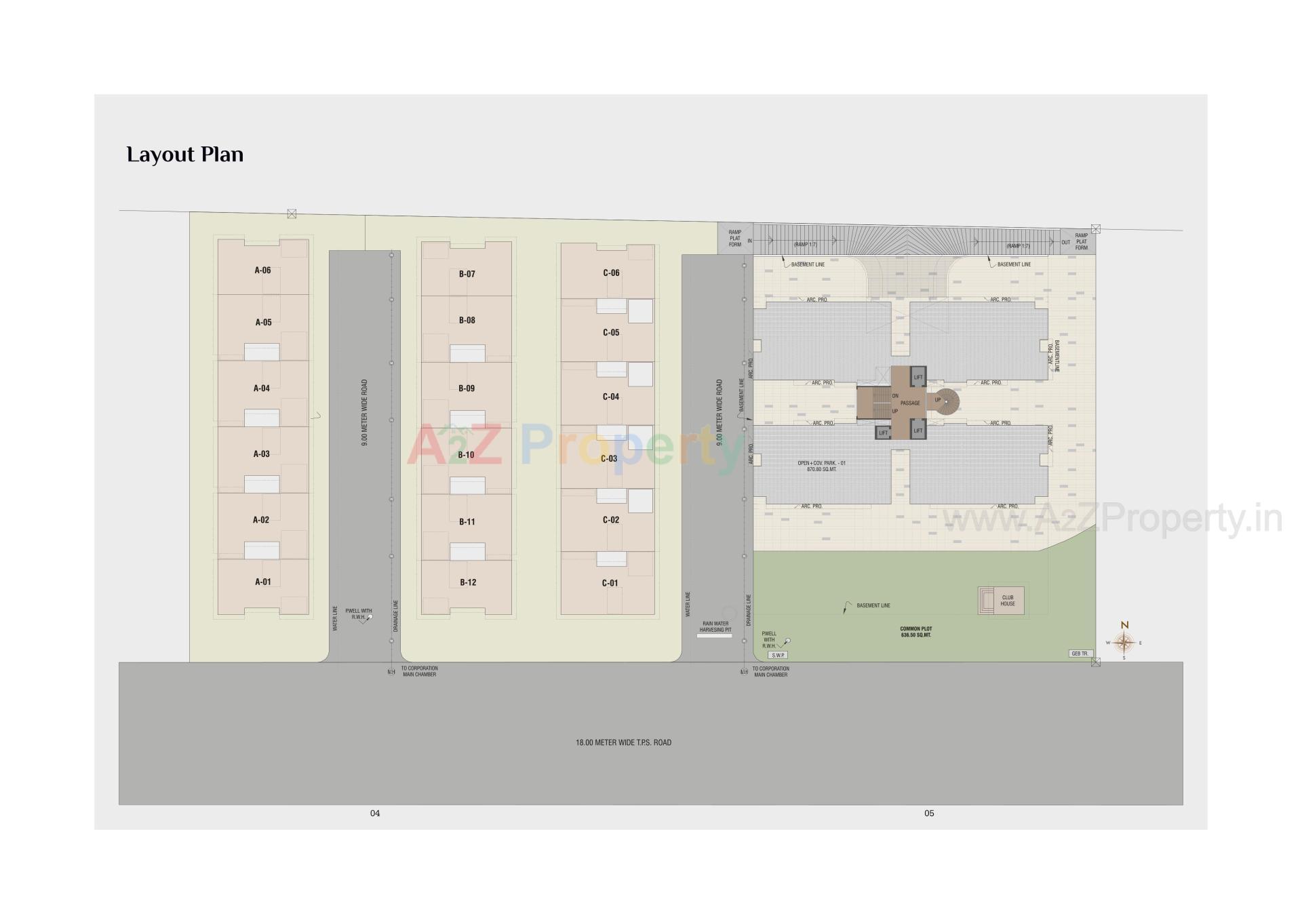 Layout of real estate project Eleanor Calista located at Sama, Vadodara, Gujarat