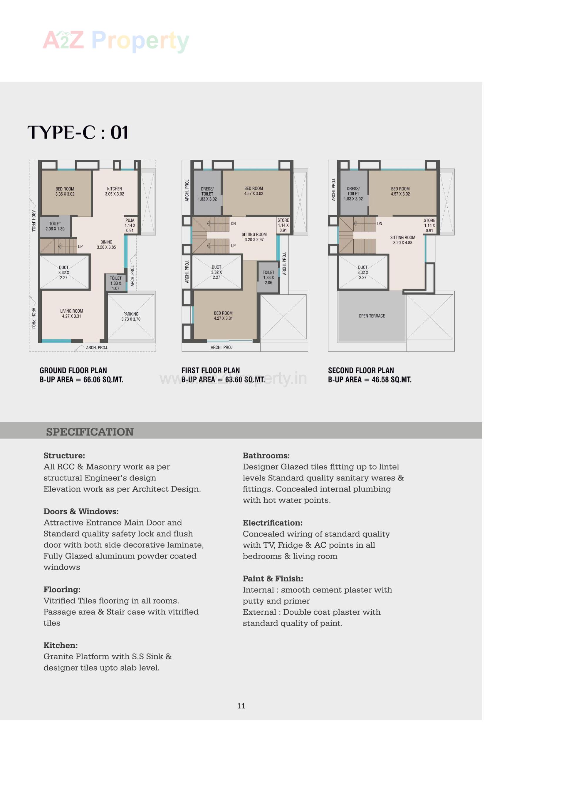 Layout of real estate project Eleanor Calista located at Sama, Vadodara, Gujarat
