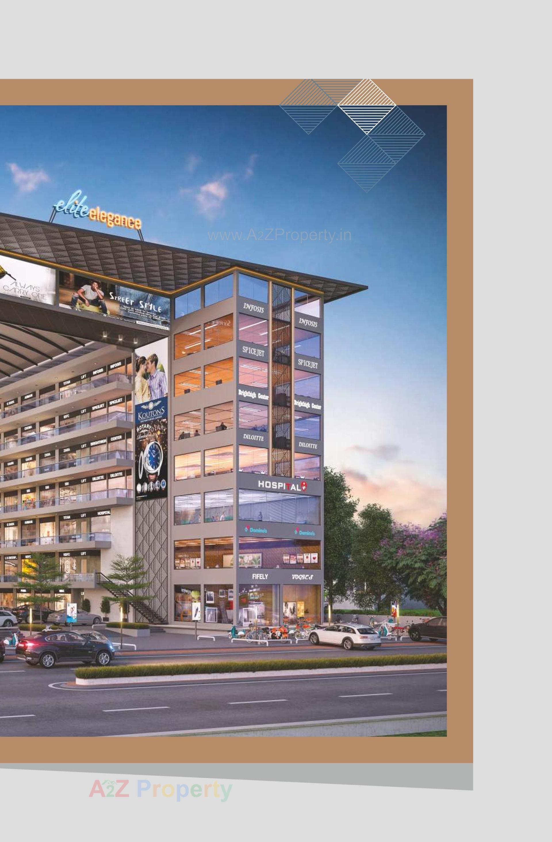 3D Elevation of real estate project Elite Elegance located at Gotri, Vadodara, Gujarat
