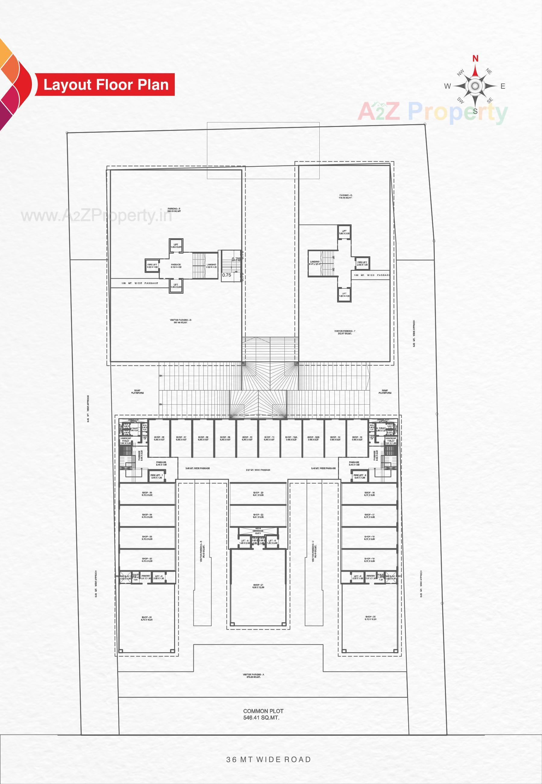 Layout of real estate project Embe Opulence located at Manjalpur, Vadodara, Gujarat