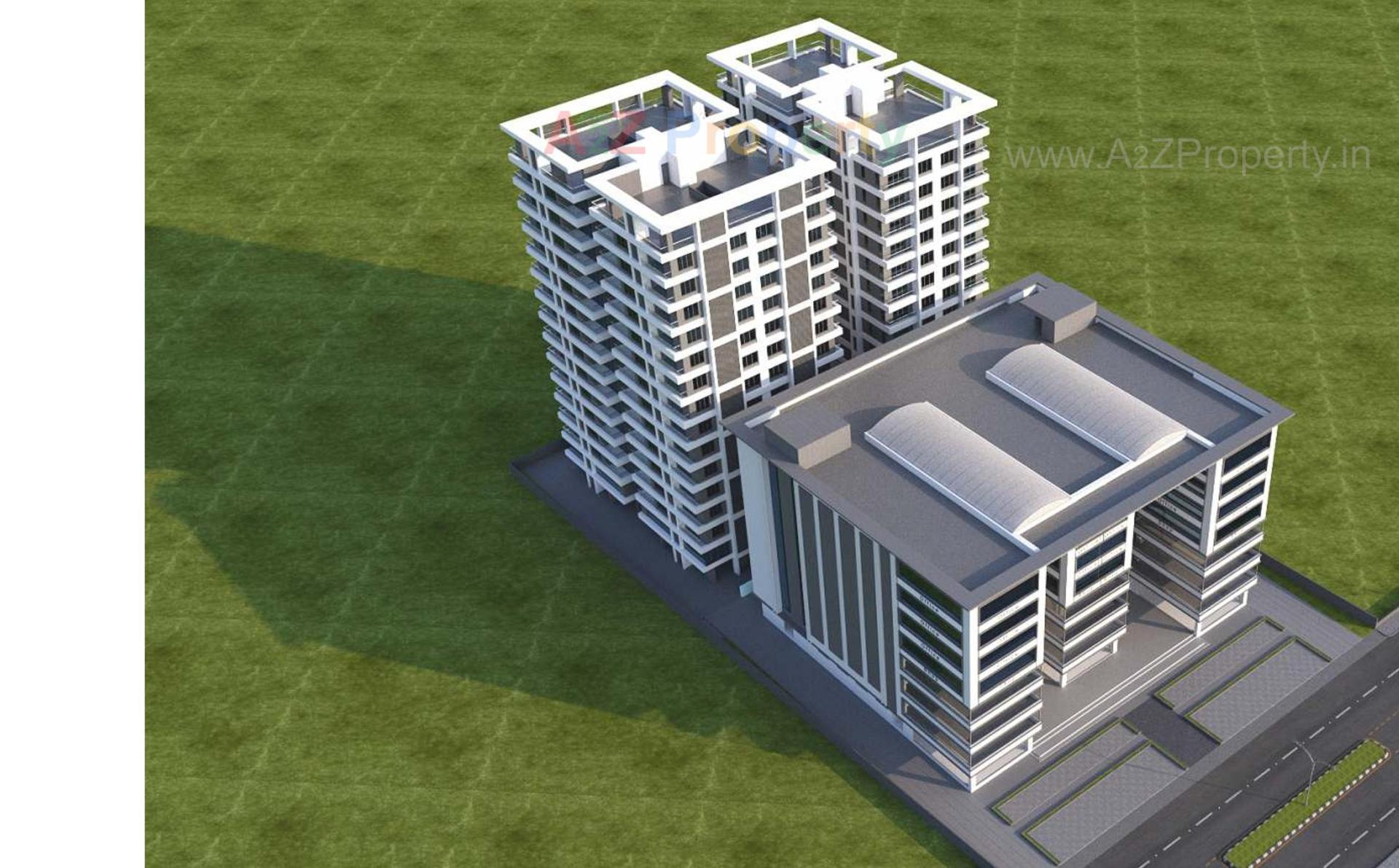 3D Elevation of real estate project Embe Opulence located at Manjalpur, Vadodara, Gujarat