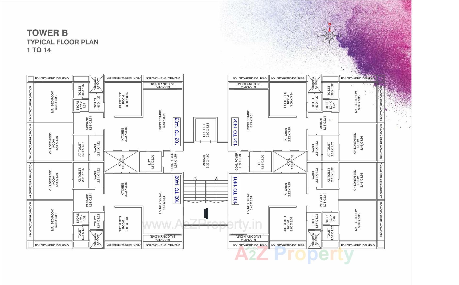 Layout of real estate project Embe Opulence located at Manjalpur, Vadodara, Gujarat