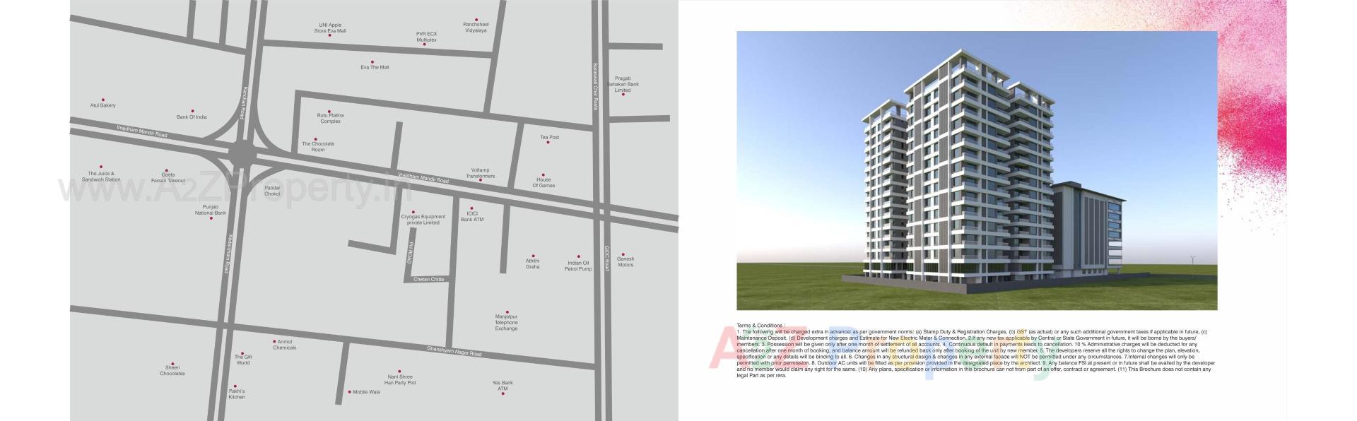 Layout of real estate project Embe Opulence located at Manjalpur, Vadodara, Gujarat