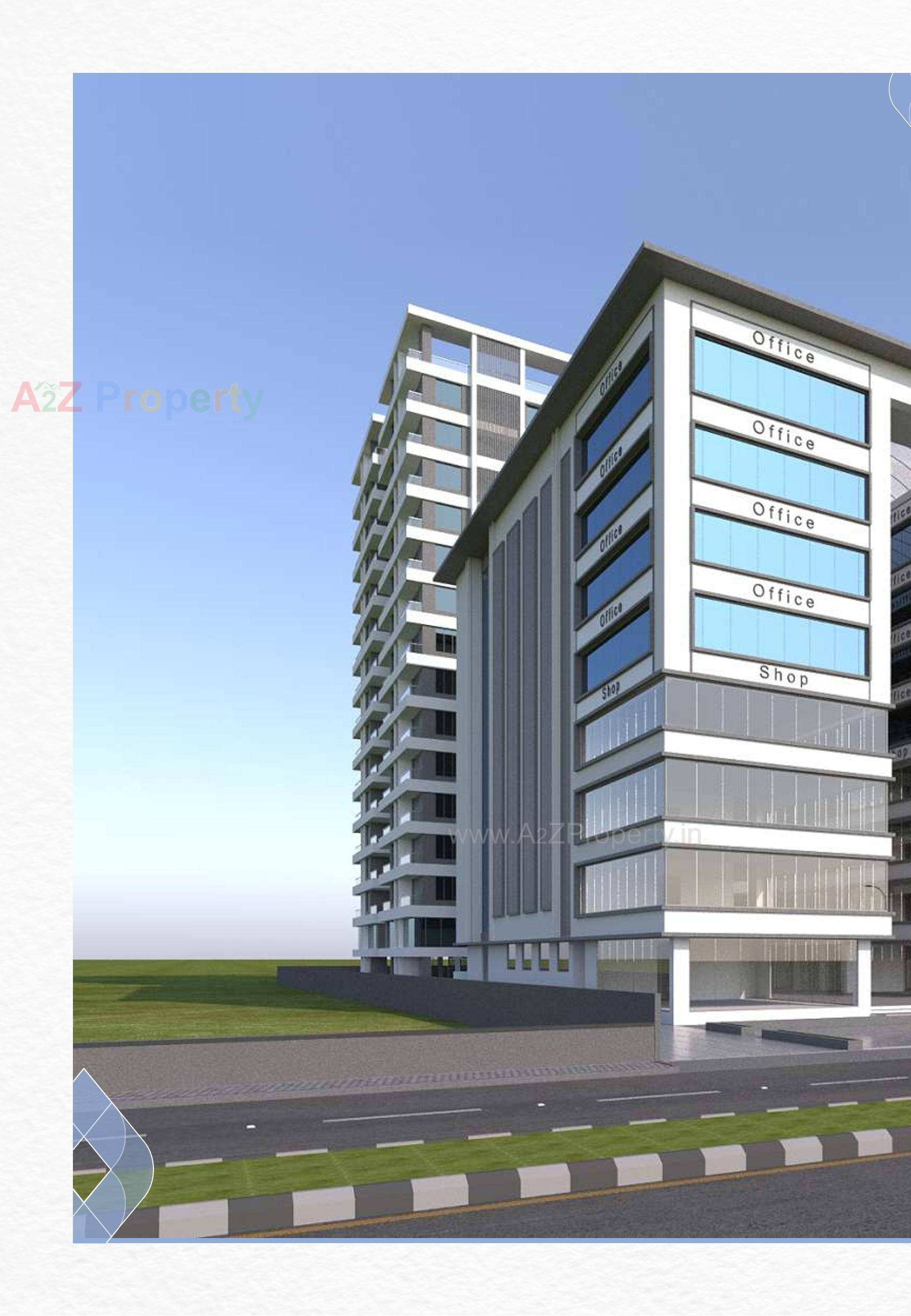 3D Elevation of real estate project Embe Opulence located at Manjalpur, Vadodara, Gujarat