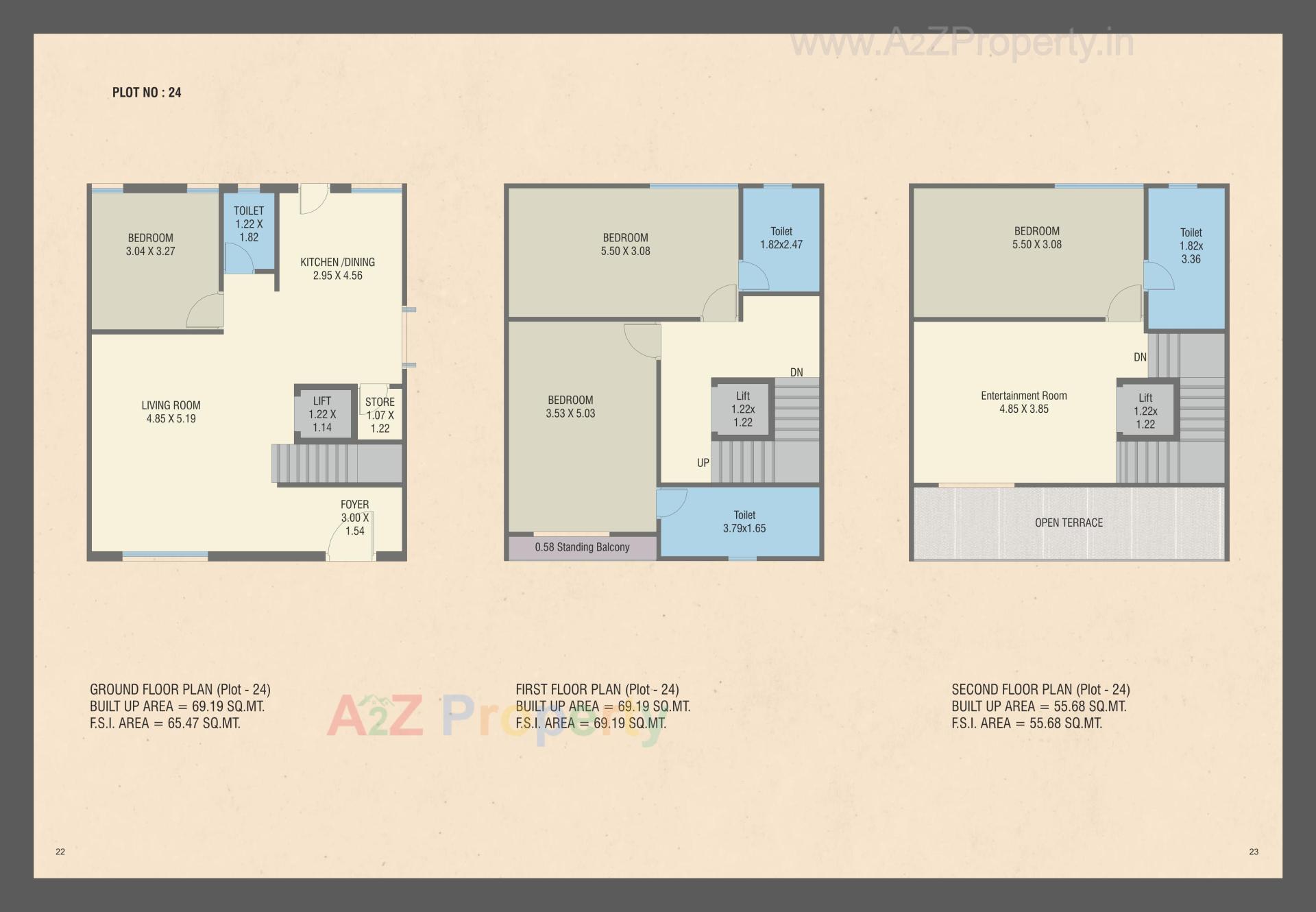 Layout of real estate project Emirates Hills Villas located at Tandalja, Vadodara, Gujarat