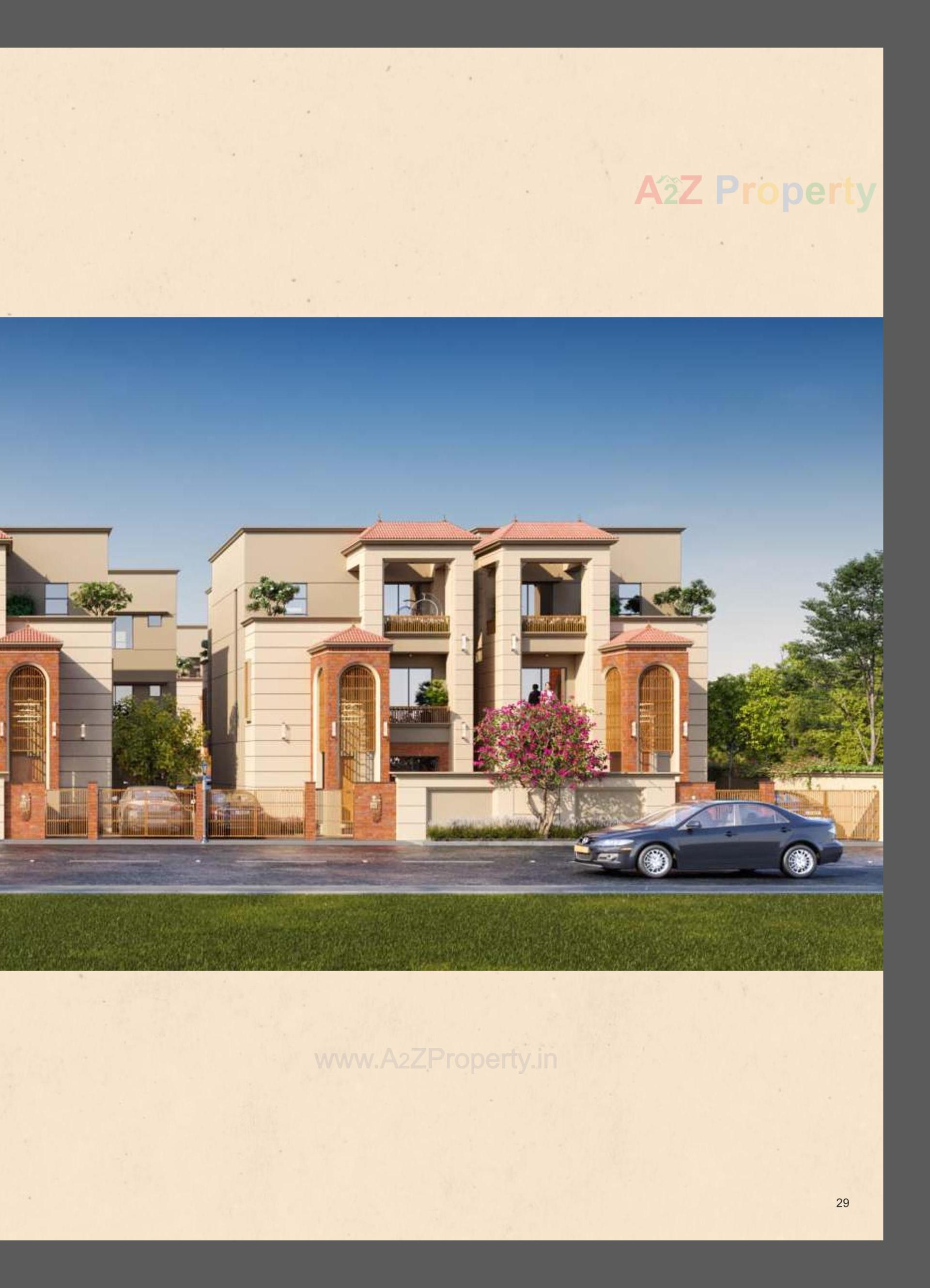 3D Elevation of real estate project Emirates Hills Villas located at Tandalja, Vadodara, Gujarat