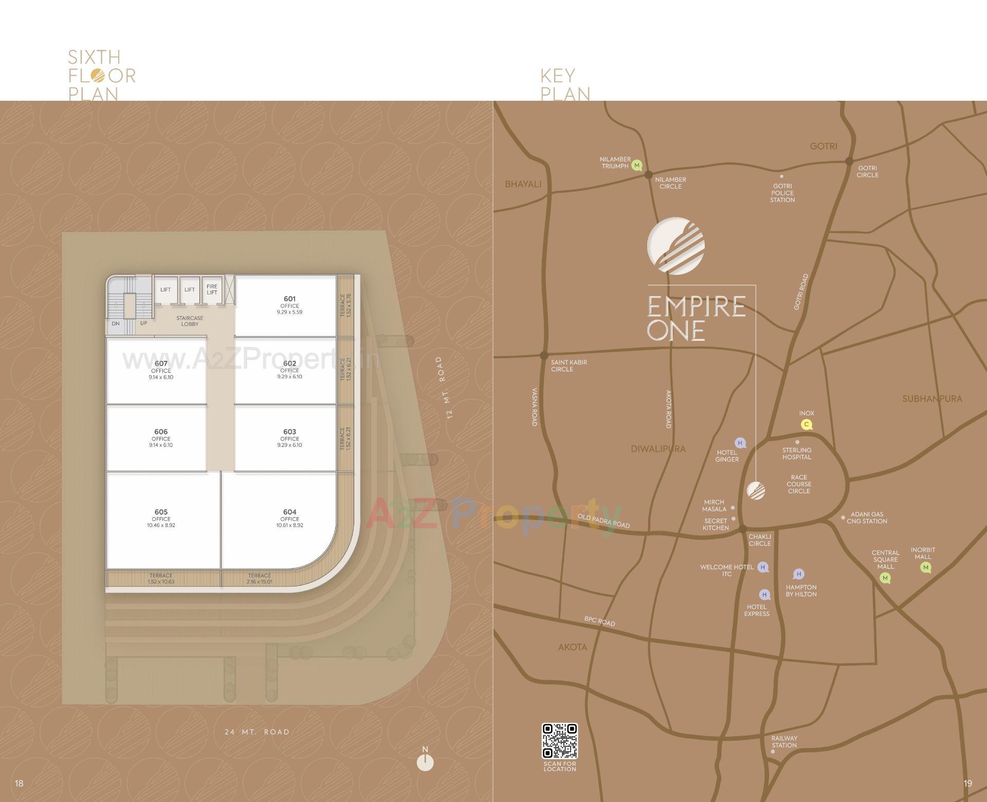 Layout of real estate project Empire One located at Jetalpur, Vadodara, Gujarat
