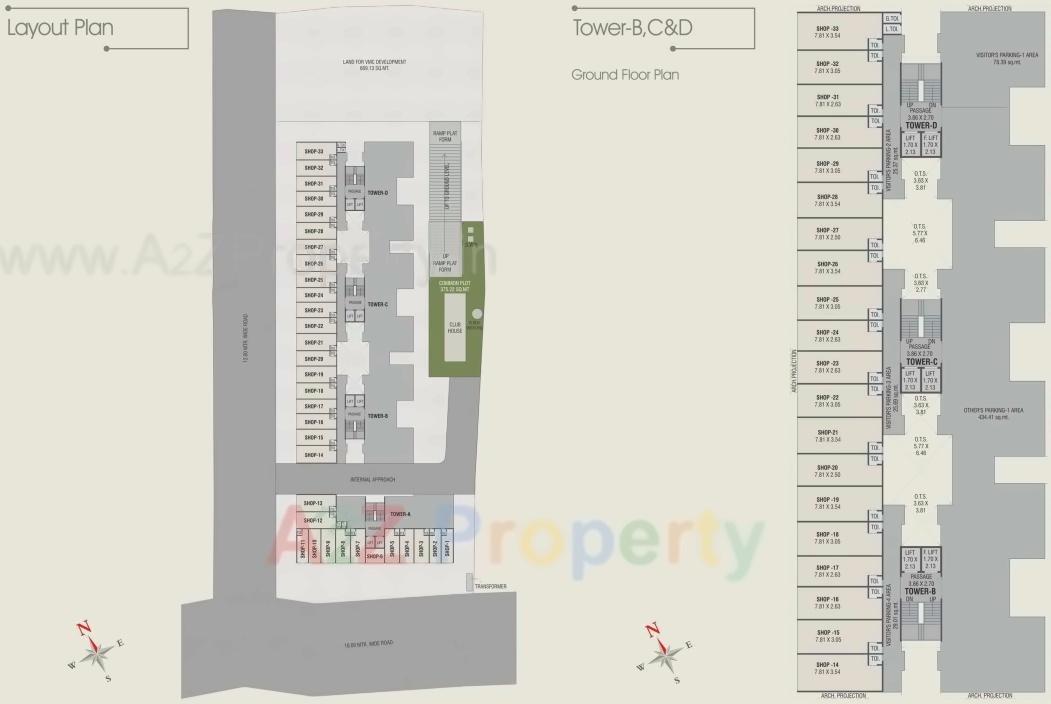 Layout of real estate project Empyrean Courtyard Ii located at Kalali, Vadodara, Gujarat