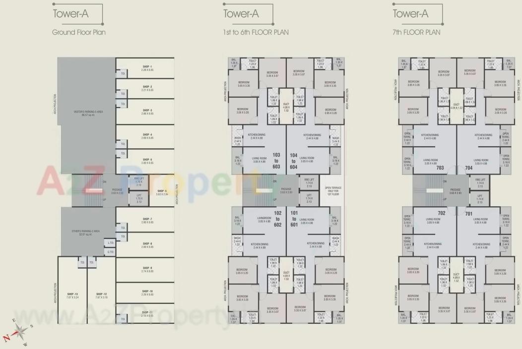 Layout of real estate project Empyrean Courtyard Ii located at Kalali, Vadodara, Gujarat