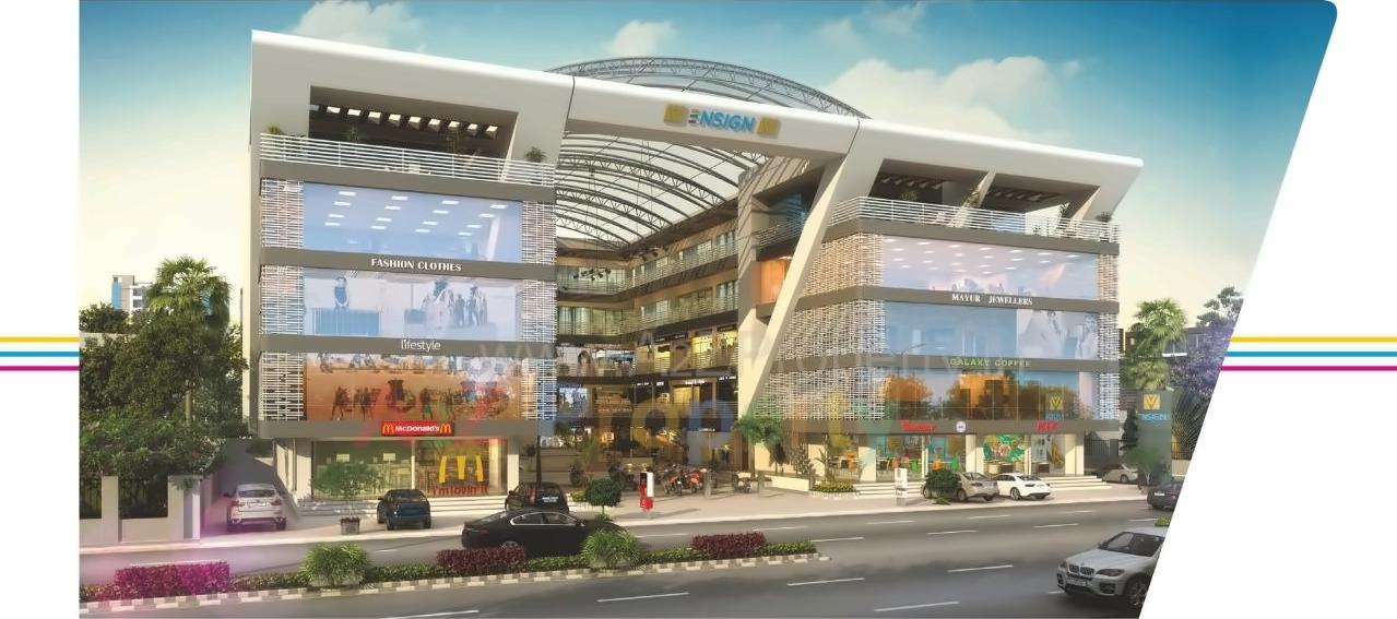 3D Elevation of real estate project Ensign located at Gotri, Vadodara, Gujarat