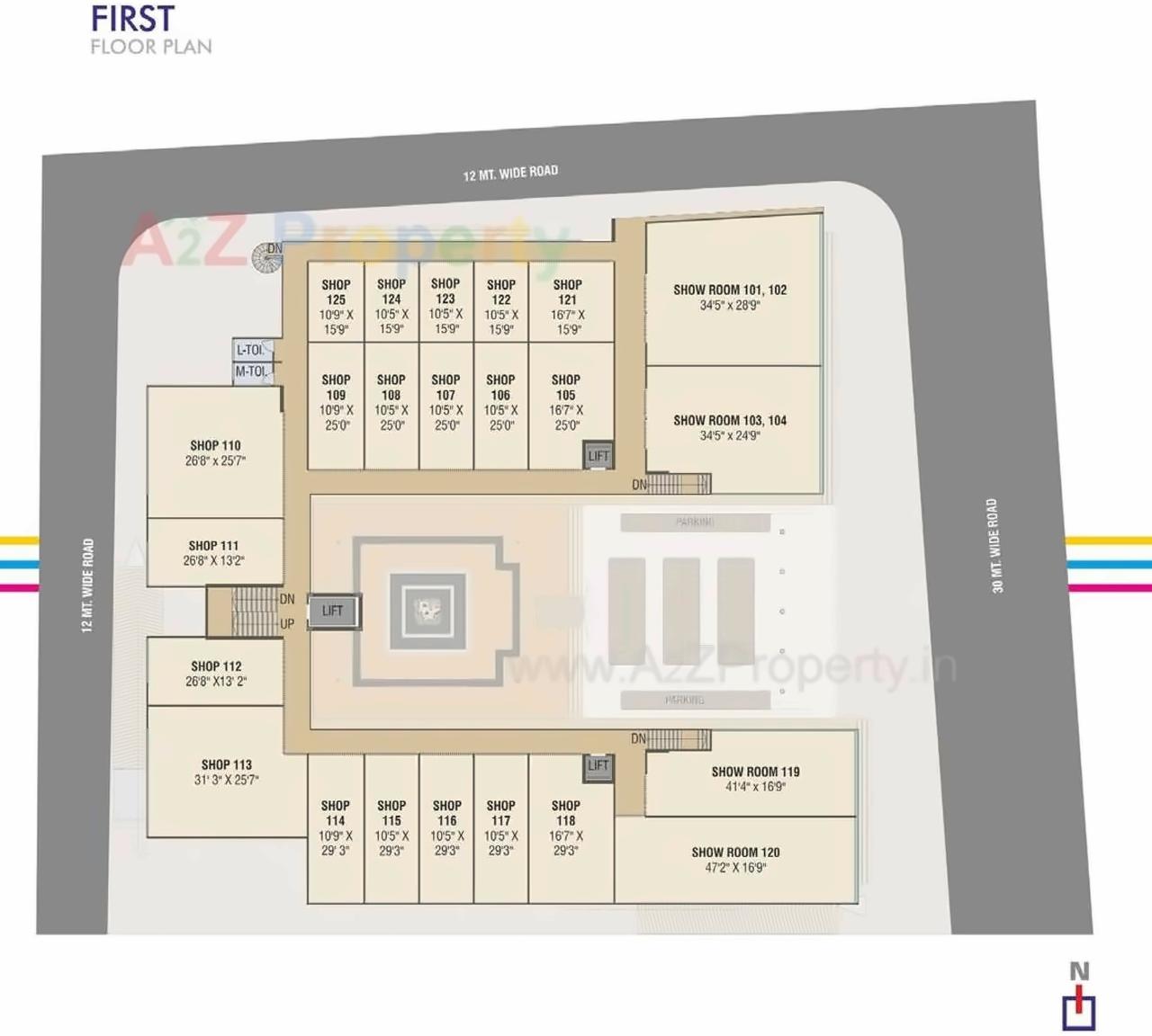 Layout of real estate project Ensign located at Gotri, Vadodara, Gujarat
