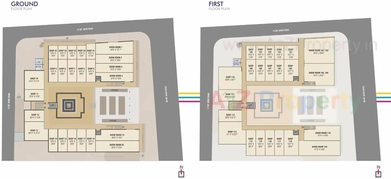 Layout of real estate project Ensign located at Gotri, Vadodara, Gujarat