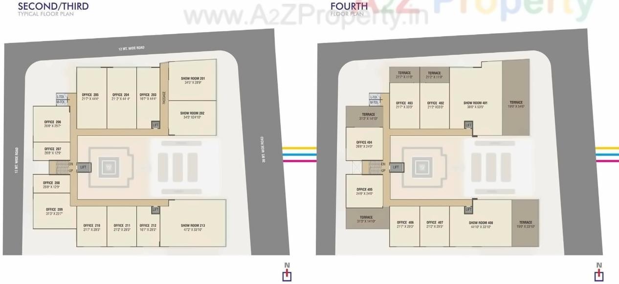 Layout of real estate project Ensign located at Gotri, Vadodara, Gujarat