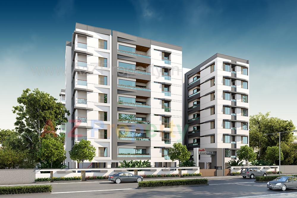 3D Elevation of real estate project Eshanti Elegance located at Bhayli, Vadodara, Gujarat