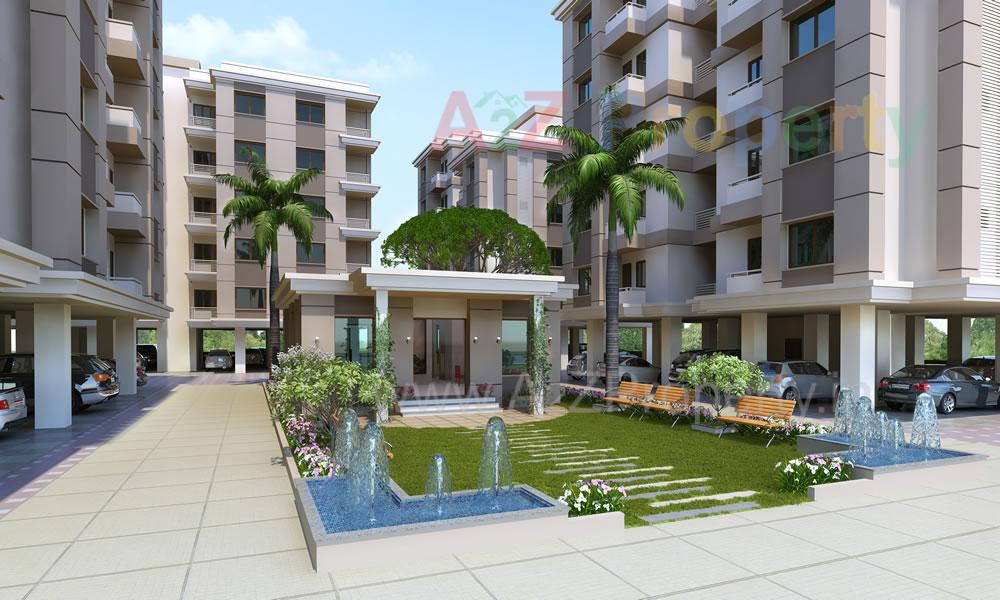 3D Elevation of real estate project Eshanti Elegance located at Bhayli, Vadodara, Gujarat