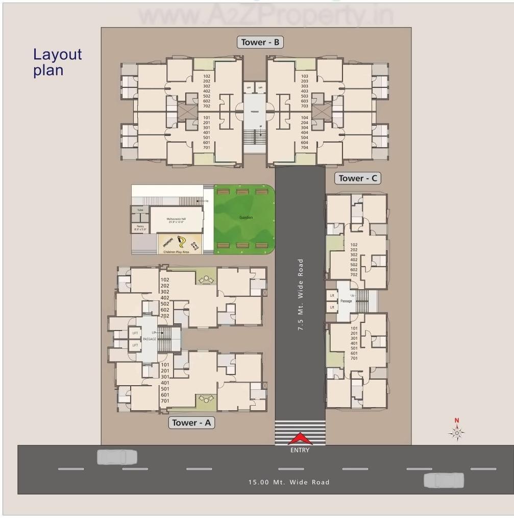 Layout of real estate project Eshanti Elegance located at Bhayli, Vadodara, Gujarat