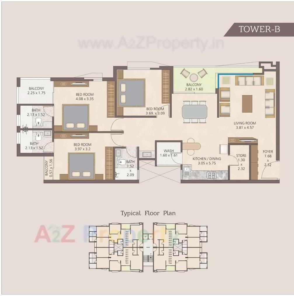 Layout of real estate project Eshanti Elegance located at Bhayli, Vadodara, Gujarat