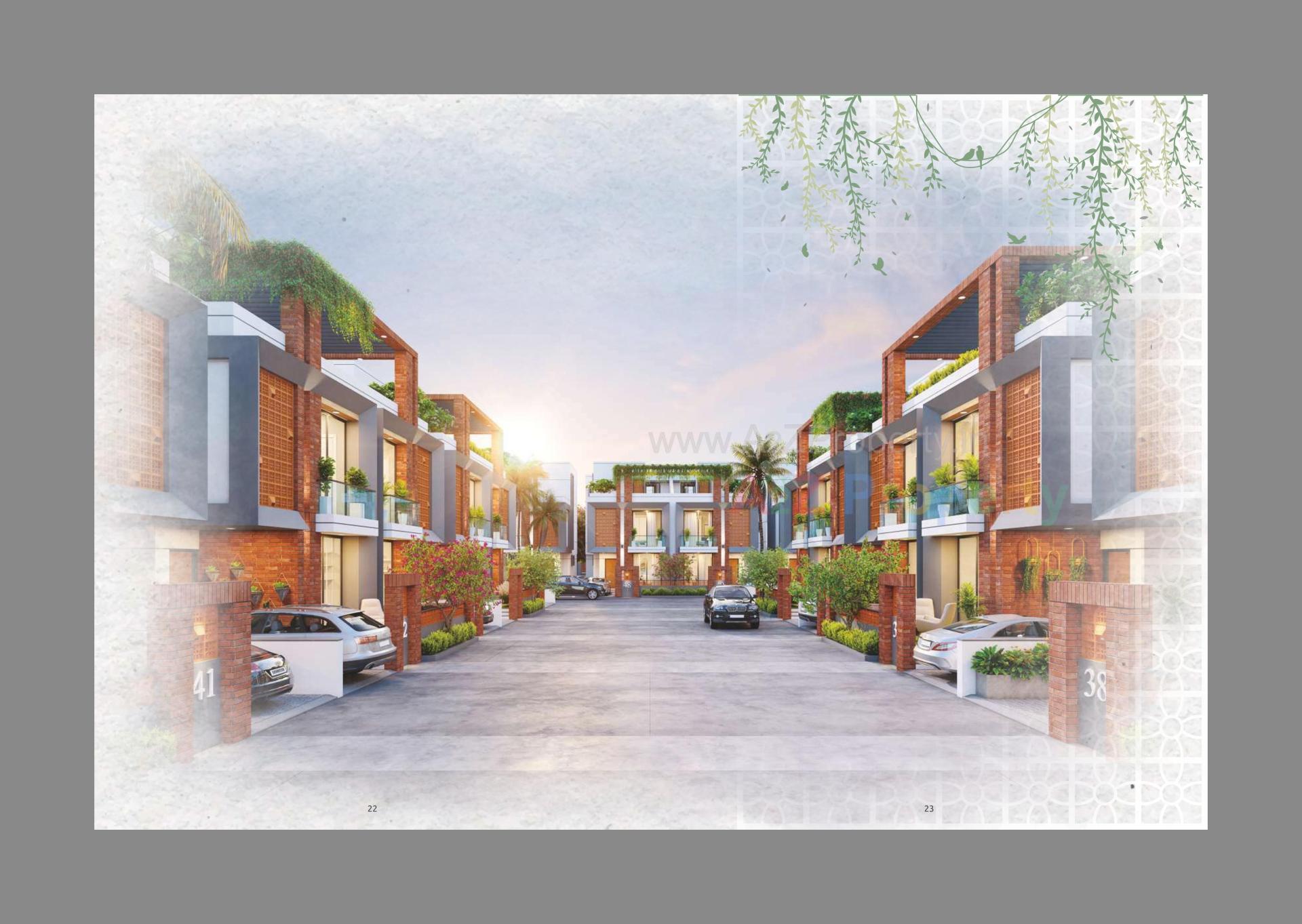 3D Elevation of real estate project Eshanti Vandan located at Ankhol, Vadodara, Gujarat