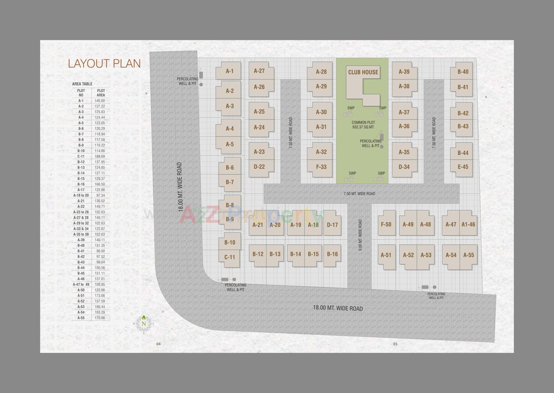 Layout of real estate project Eshanti Vandan located at Ankhol, Vadodara, Gujarat