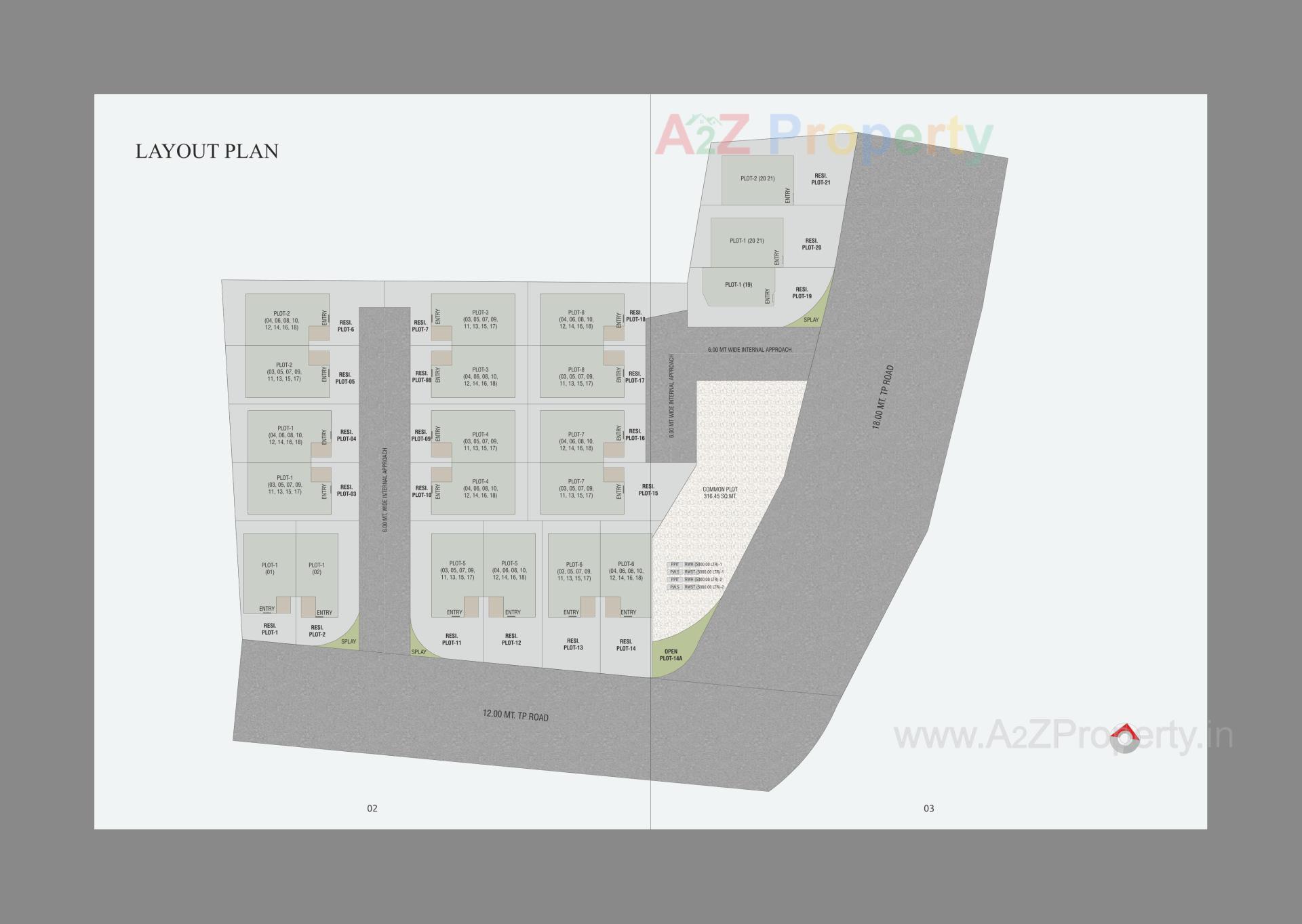 Layout of real estate project Eshanti Winfield located at Harni, Vadodara, Gujarat