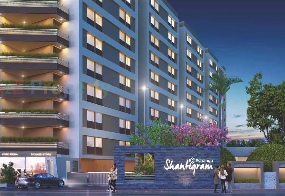 3D Elevation of real estate project Eshanya Shantigram located at Undera, Vadodara, Gujarat