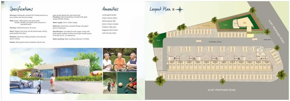 Layout of real estate project Eshanya Shantigram located at Undera, Vadodara, Gujarat