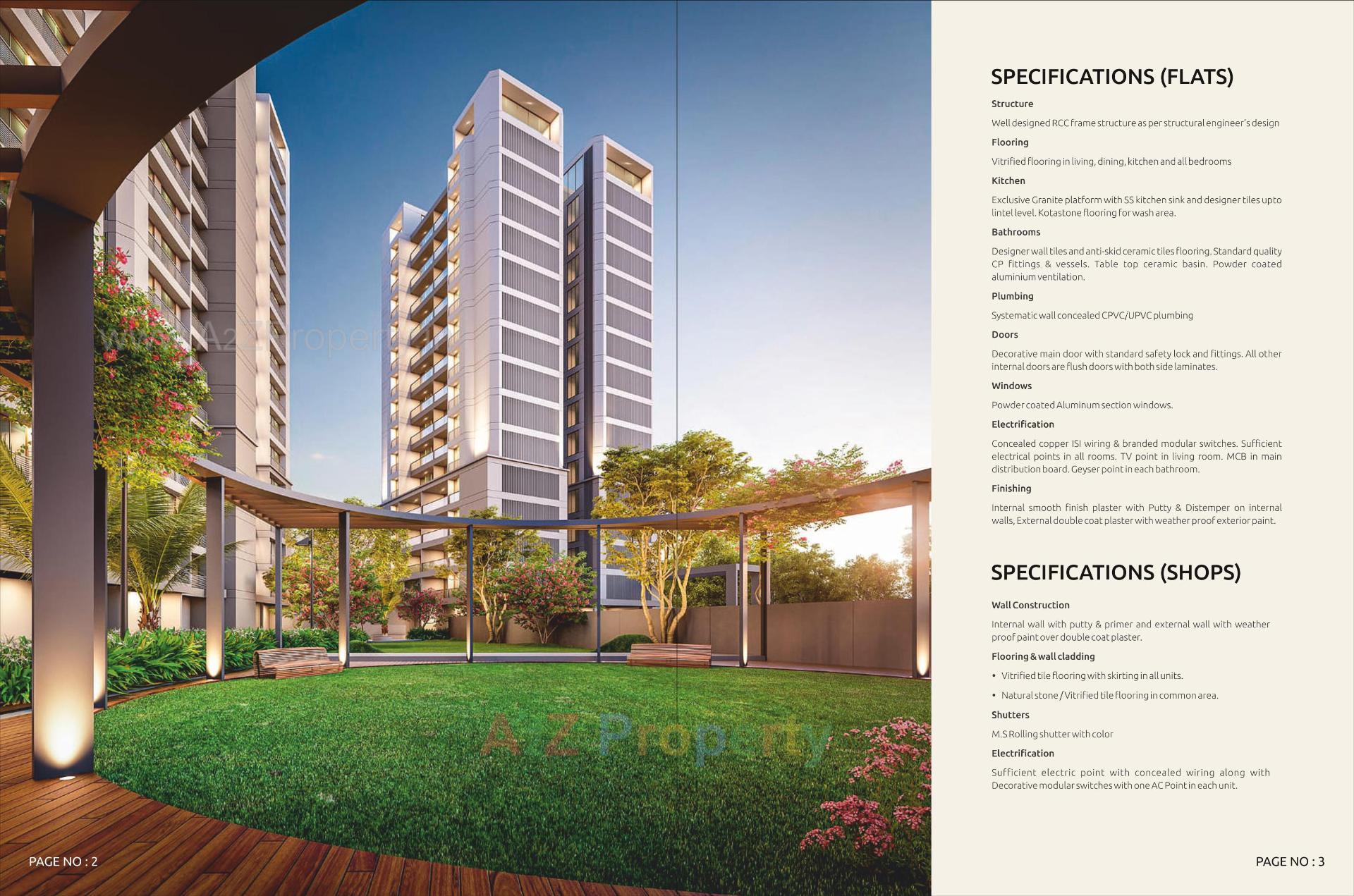 3D Elevation of real estate project Eshanya Solitaire located at Undera, Vadodara, Gujarat