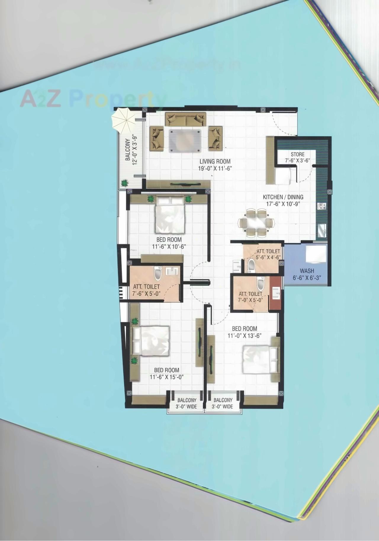 Layout of real estate project Everest Pentagon located at Gotri, Vadodara, Gujarat