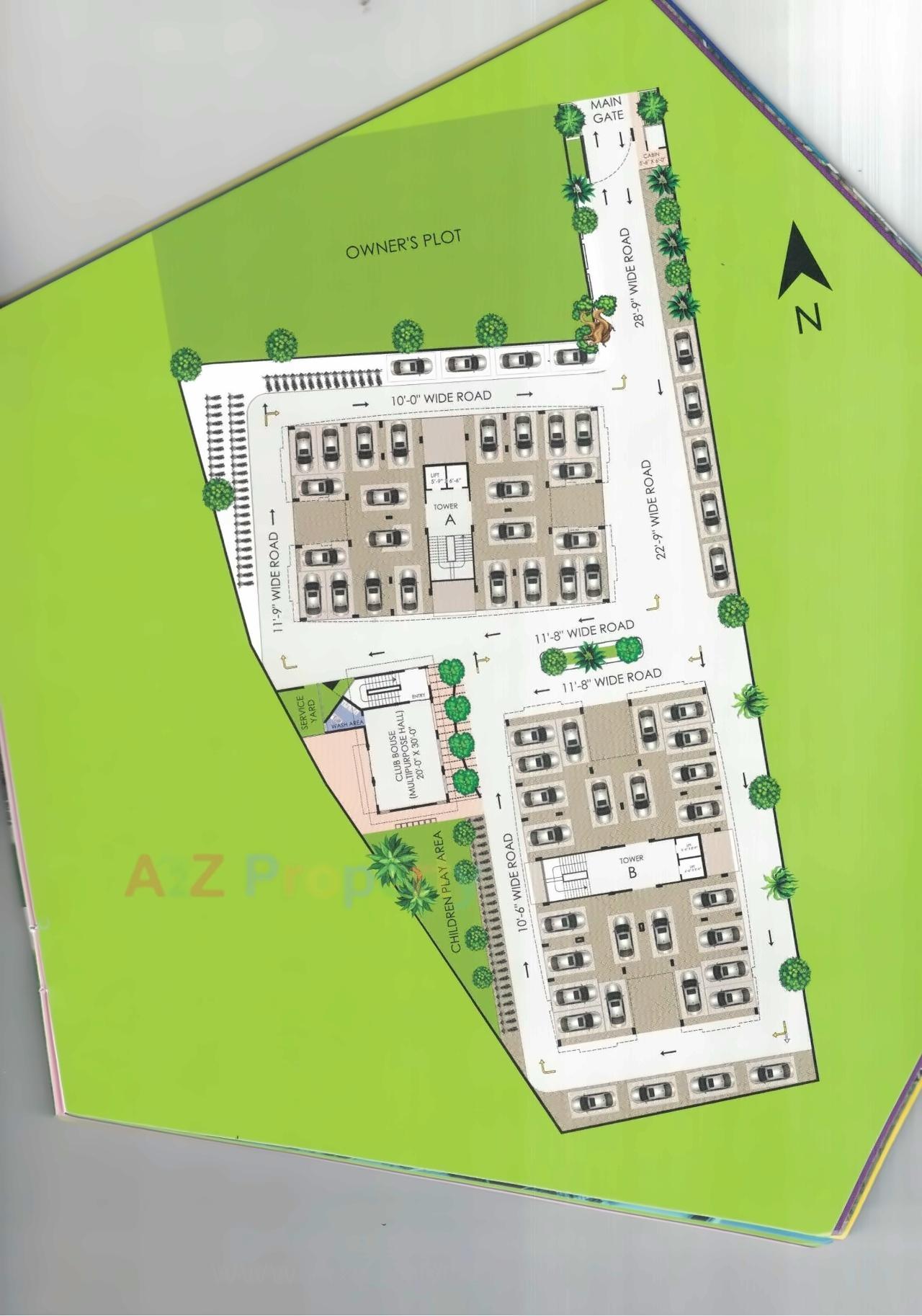 Layout of real estate project Everest Pentagon located at Gotri, Vadodara, Gujarat