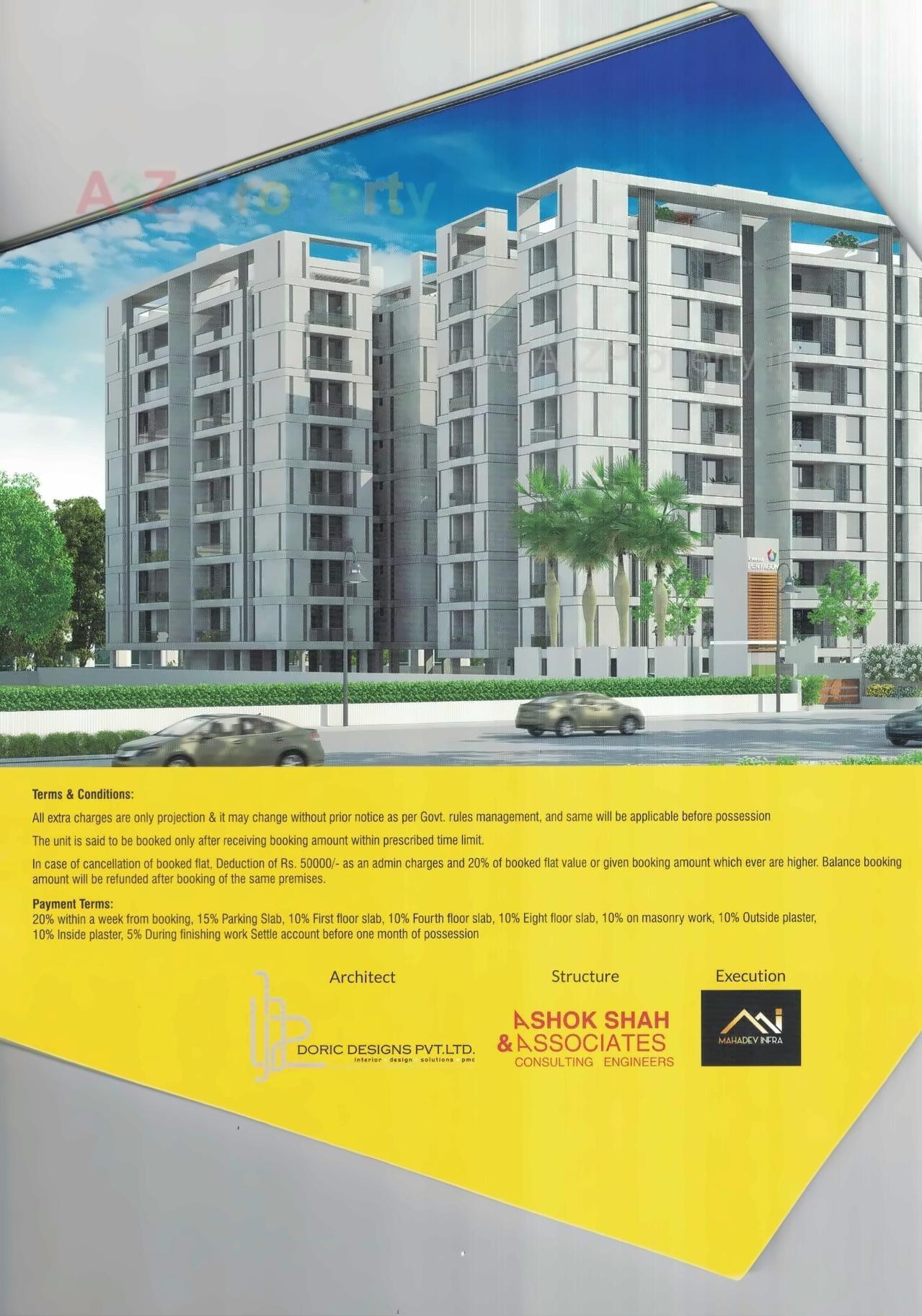 3D Elevation of real estate project Everest Pentagon located at Gotri, Vadodara, Gujarat