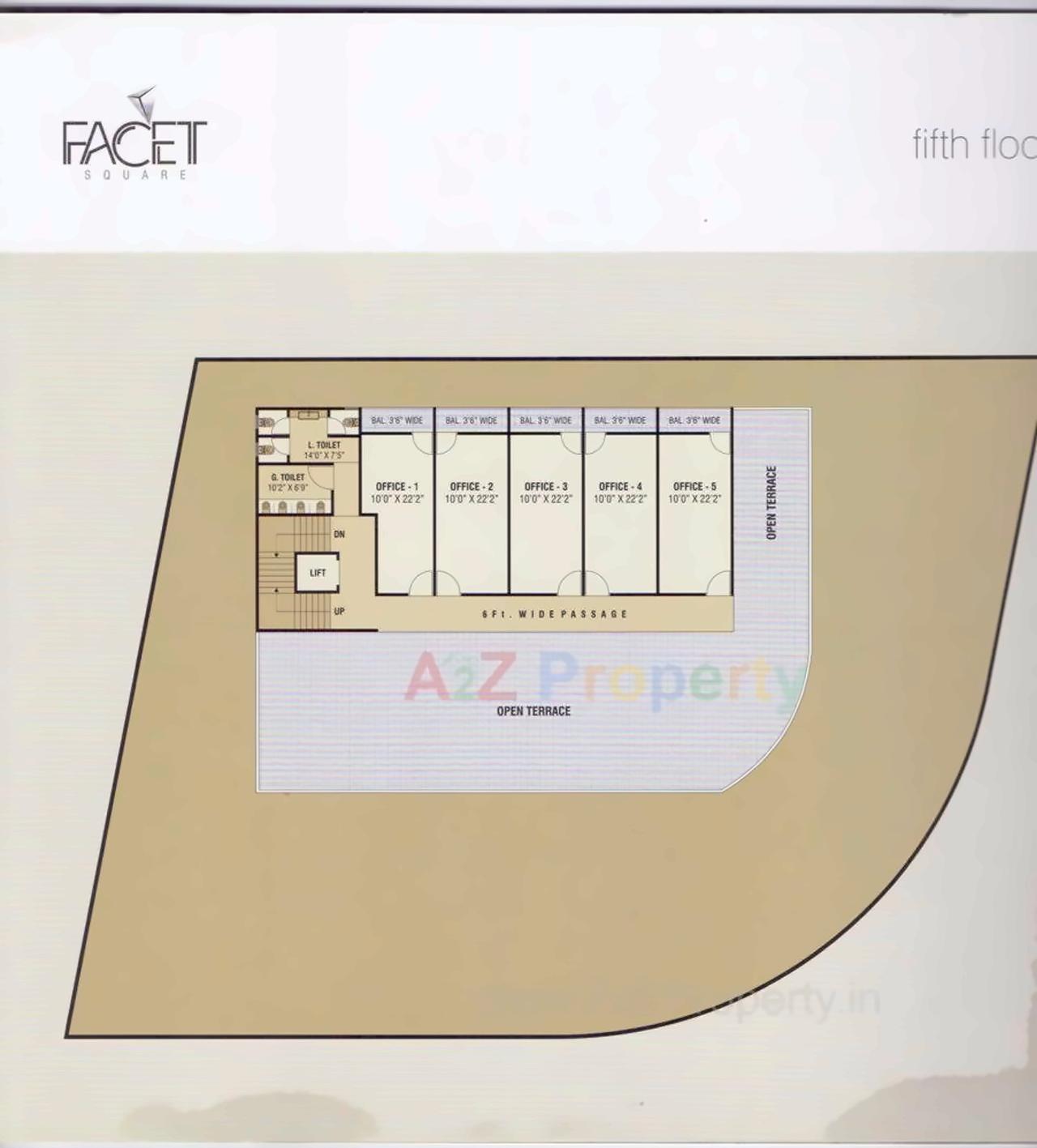 Layout of real estate project Facet Square located at Bhayli, Vadodara, Gujarat