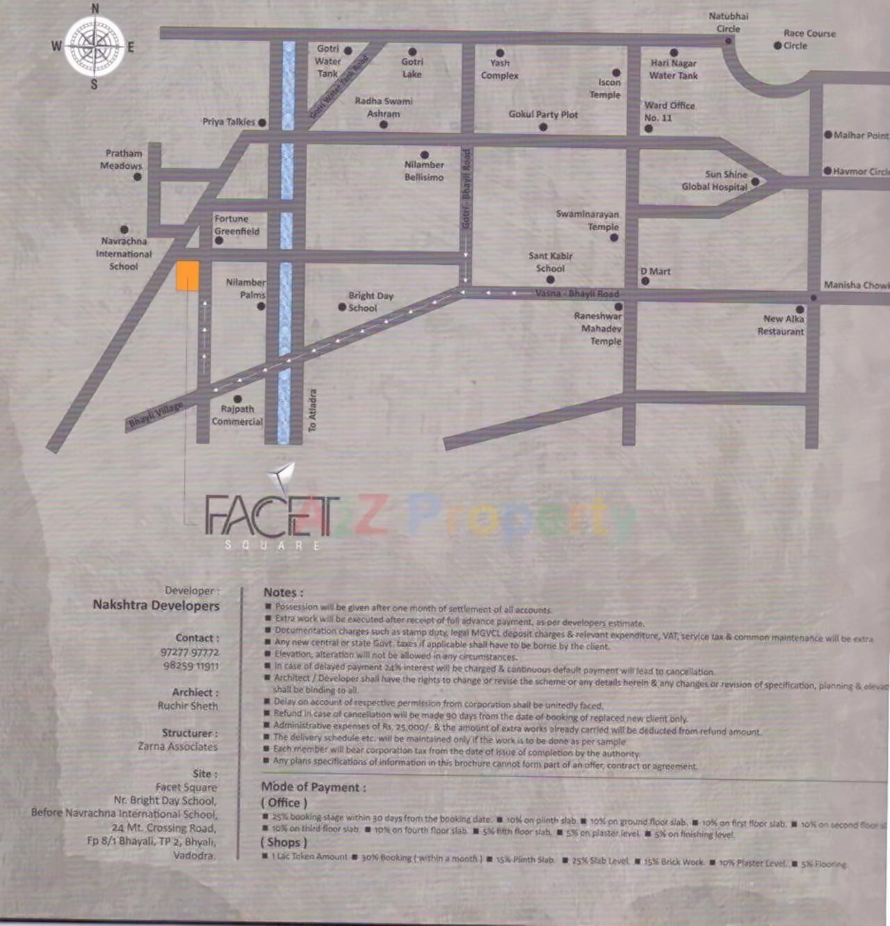  of real estate project Facet Square located at Bhayli, Vadodara, Gujarat