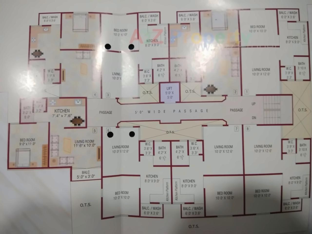 Layout of real estate project Fahima Flats located at Kasba, Vadodara, Gujarat