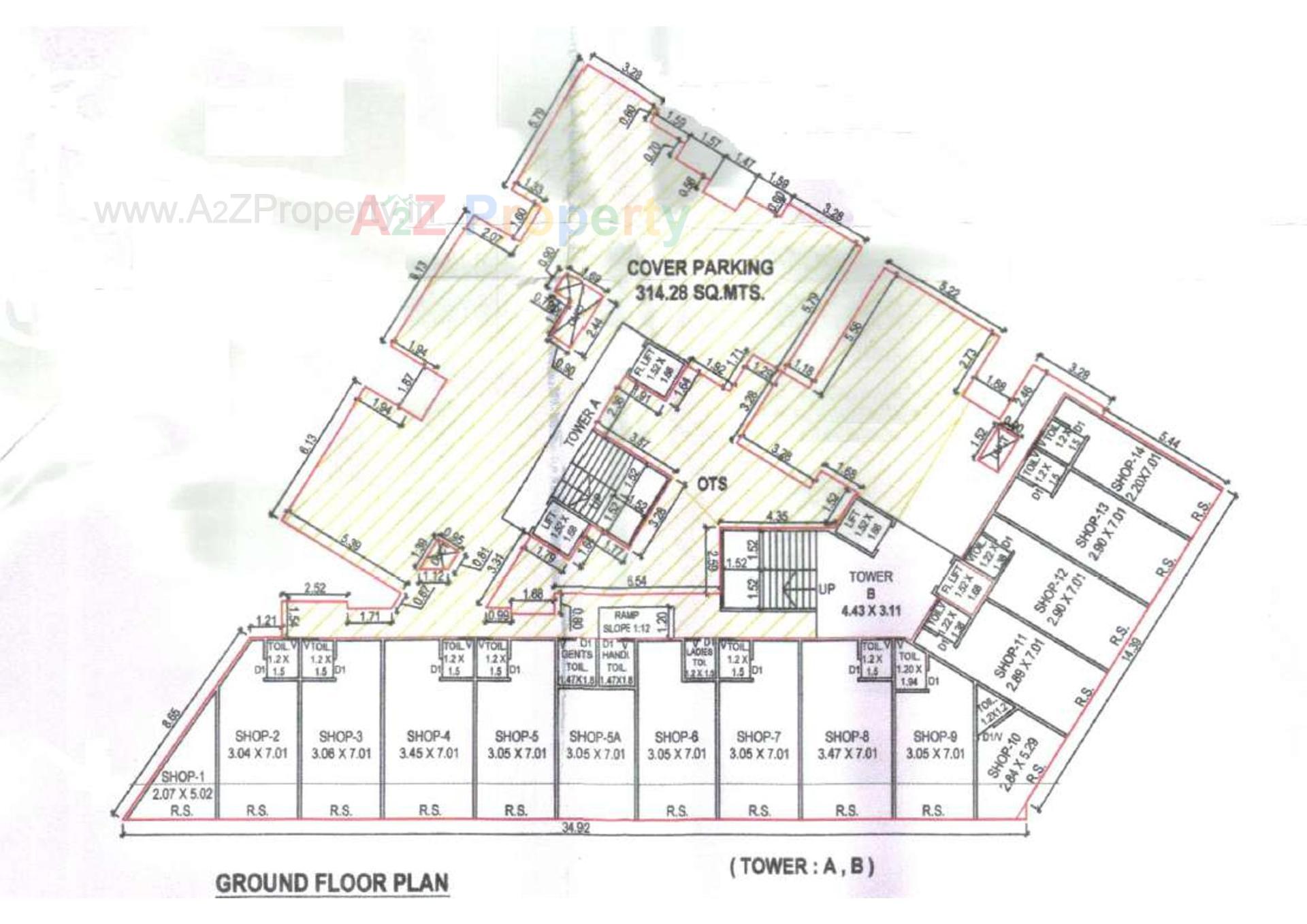 Layout of real estate project Fatima Heights located at Gorva, Vadodara, Gujarat