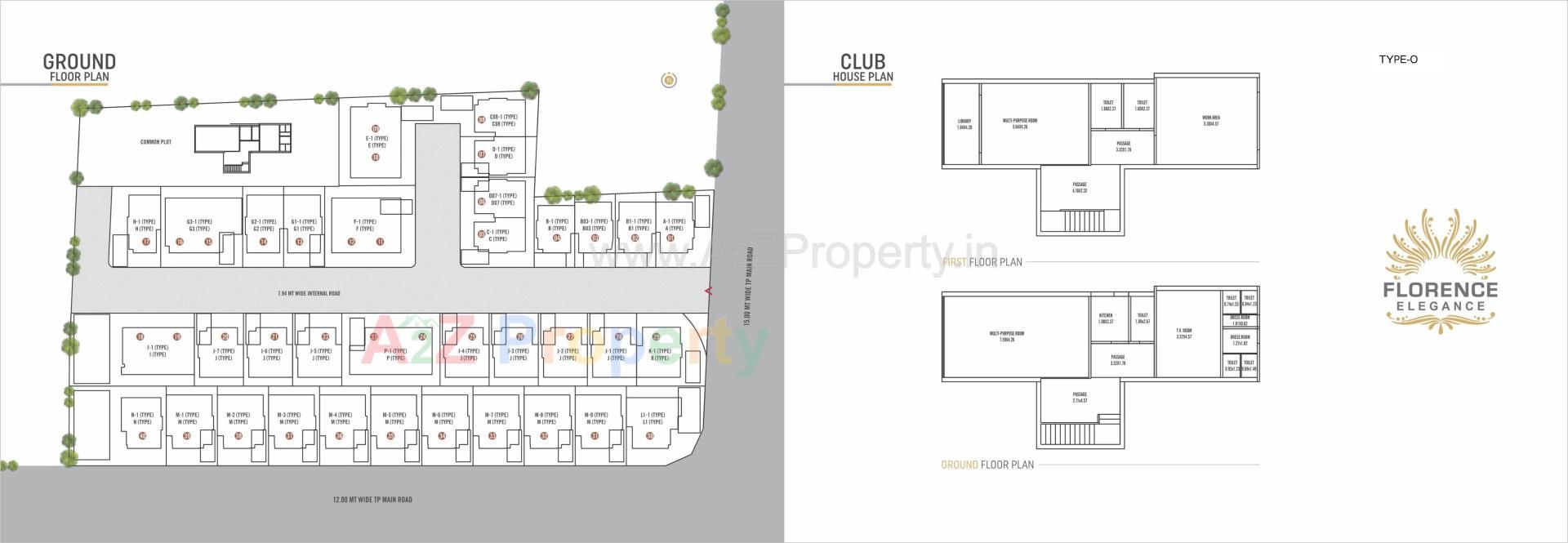 Layout of real estate project Florance Elegance located at Sevasi, Vadodara, Gujarat