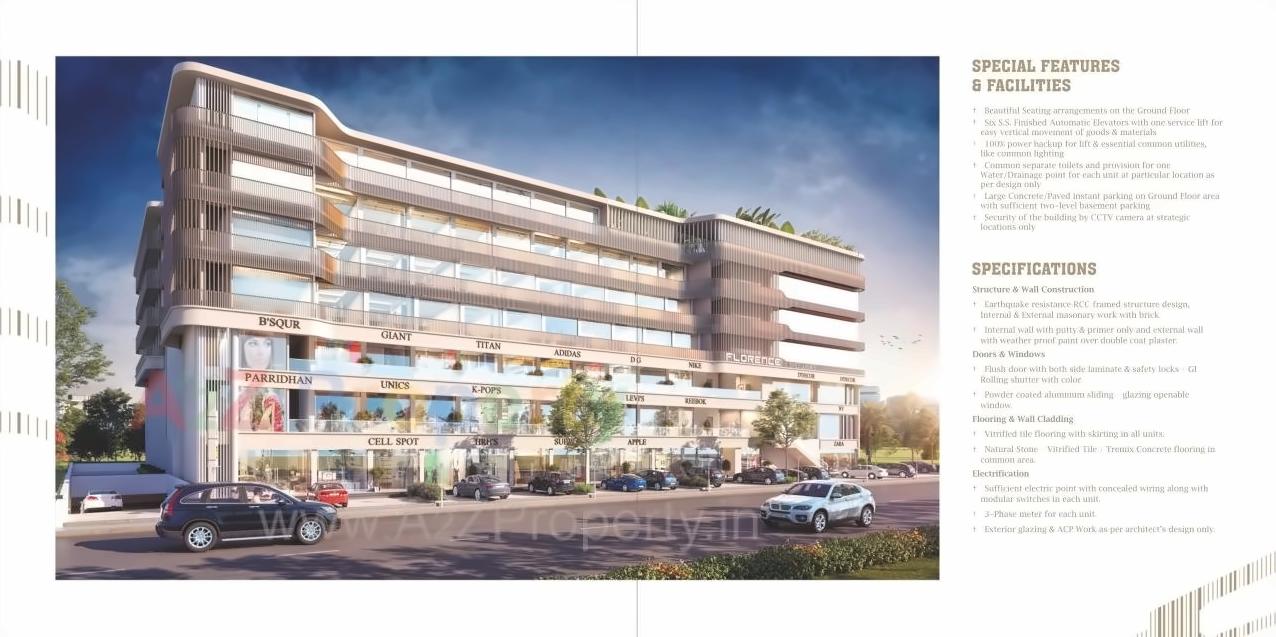 3D Elevation of real estate project Florence Excellence located at Bhayli, Vadodara, Gujarat