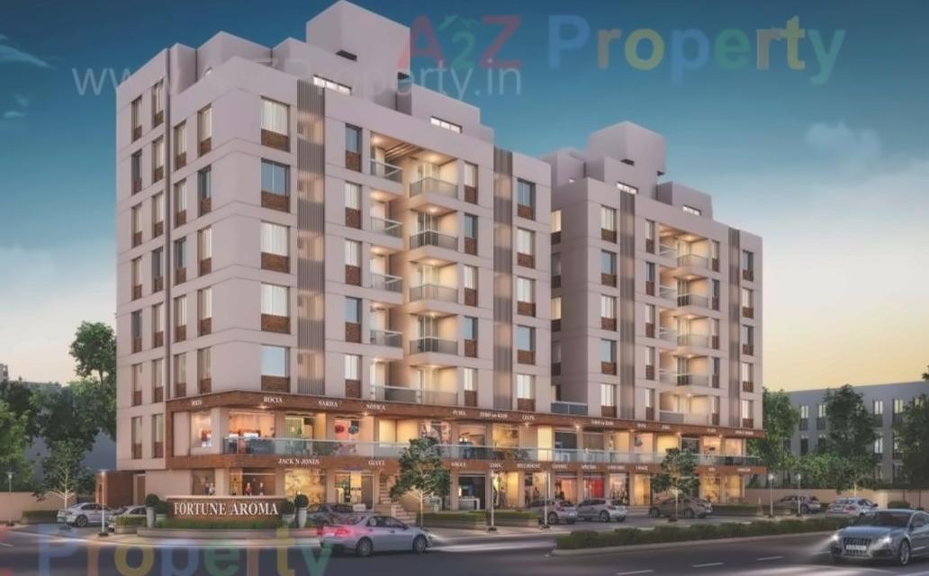 3D Elevation of real estate project Fortune Aroma located at Bhayli, Vadodara, Gujarat