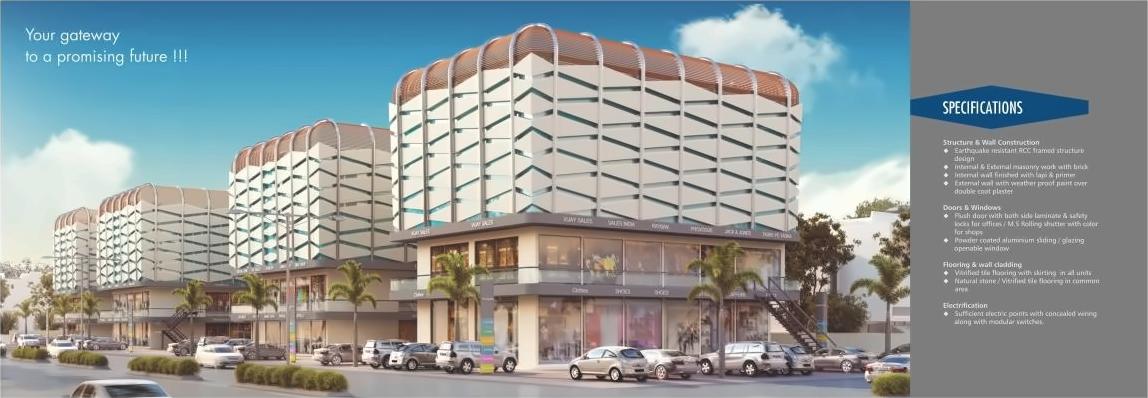 3D Elevation of real estate project Fortune Gateway located at Nizampura, Vadodara, Gujarat