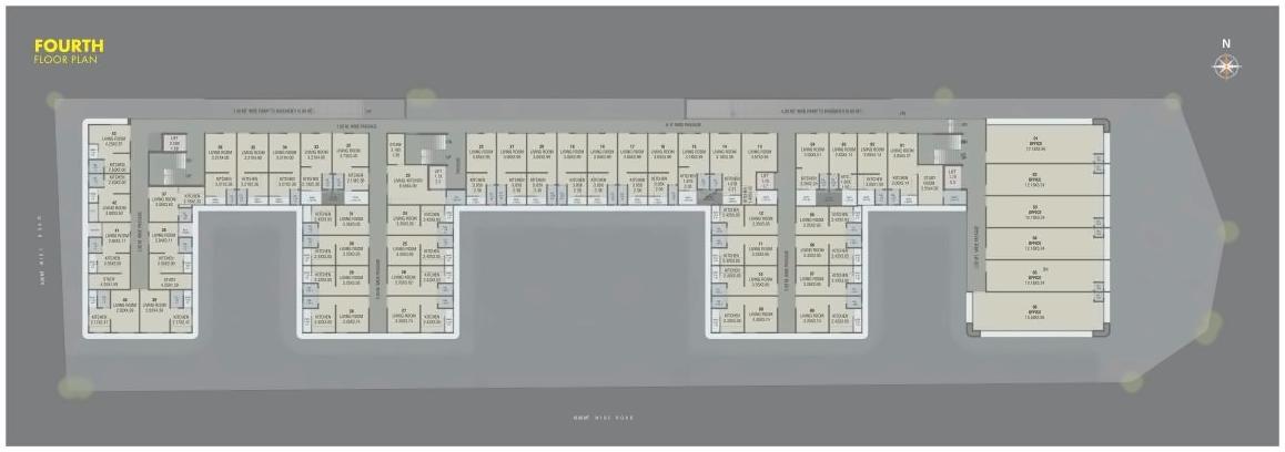 Layout of real estate project Fortune Gateway located at Nizampura, Vadodara, Gujarat