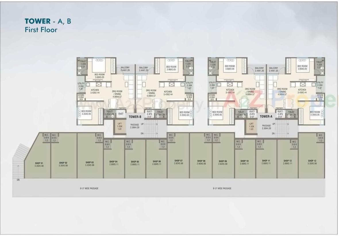 Layout of real estate project Fortune Greens located at Bhayli, Vadodara, Gujarat