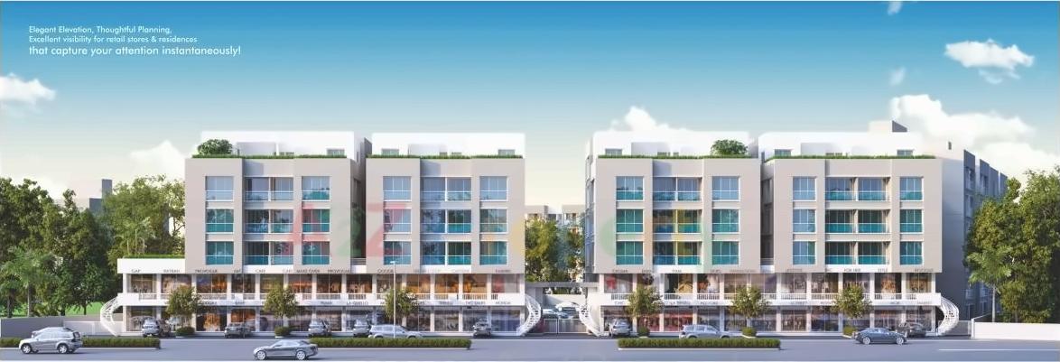 3D Elevation of real estate project Fortune Greens located at Bhayli, Vadodara, Gujarat