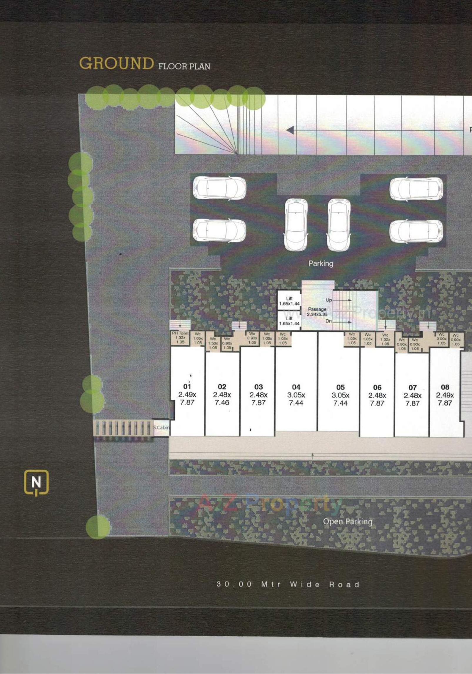 Layout of real estate project Fortune Heights located at Vadodara, Vadodara, Gujarat