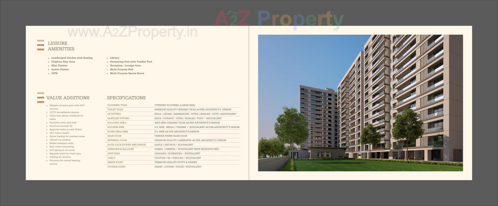 3D Elevation of real estate project Fortune Imperia Ii located at Bhayali, Vadodara, Gujarat