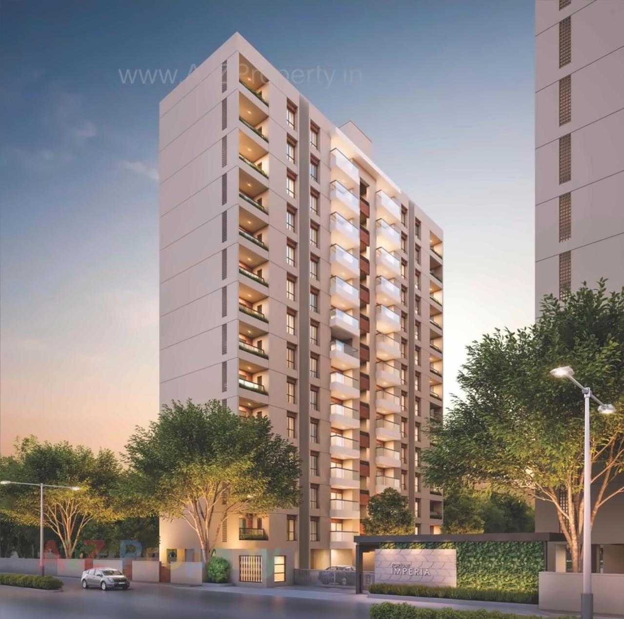 3D Elevation of real estate project Fortune Imperia located at Bhayli, Vadodara, Gujarat