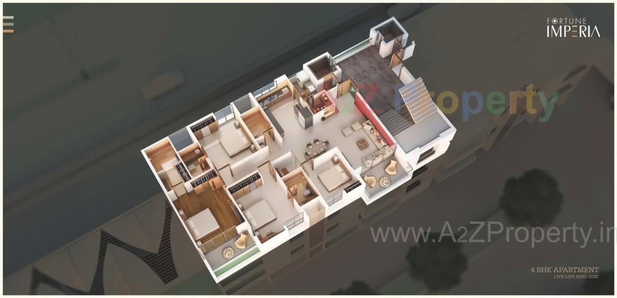 Layout of real estate project Fortune Imperia located at Bhayli, Vadodara, Gujarat