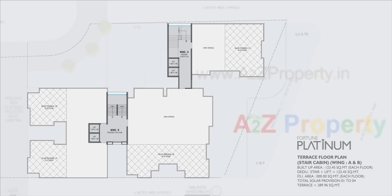 Layout of real estate project Fortune Platinum located at Vadodara, Vadodara, Gujarat