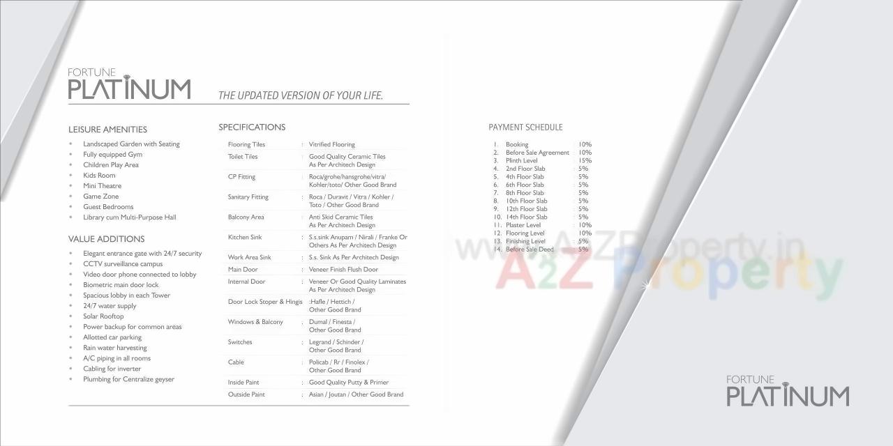  of real estate project Fortune Platinum located at Vadodara, Vadodara, Gujarat