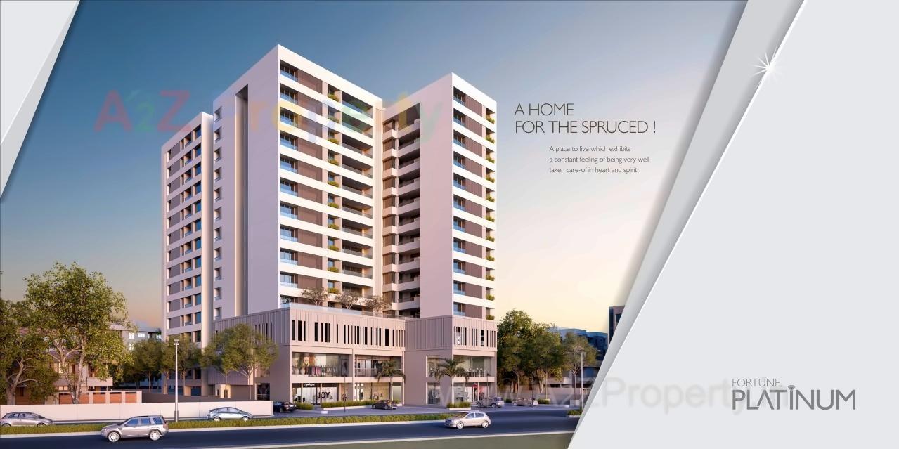 3D Elevation of real estate project Fortune Platinum located at Vadodara, Vadodara, Gujarat